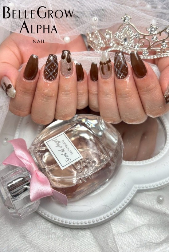 バレンタインネイル