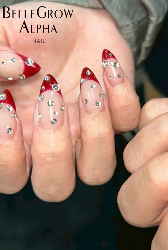 バレンタインネイル