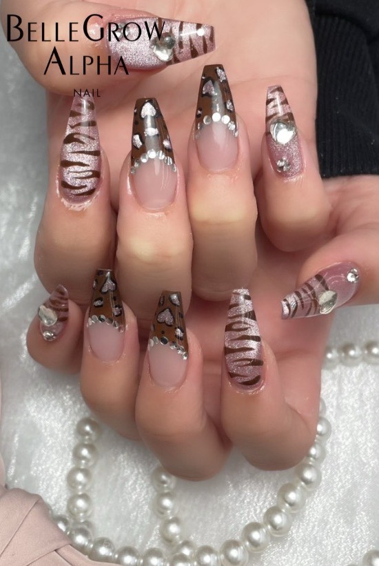 マグネットゼブラネイル