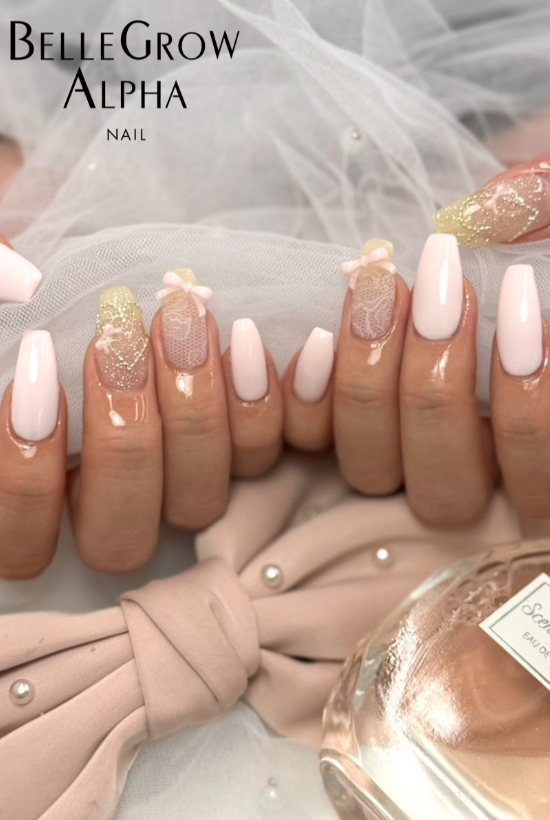 シンプルレースネイル