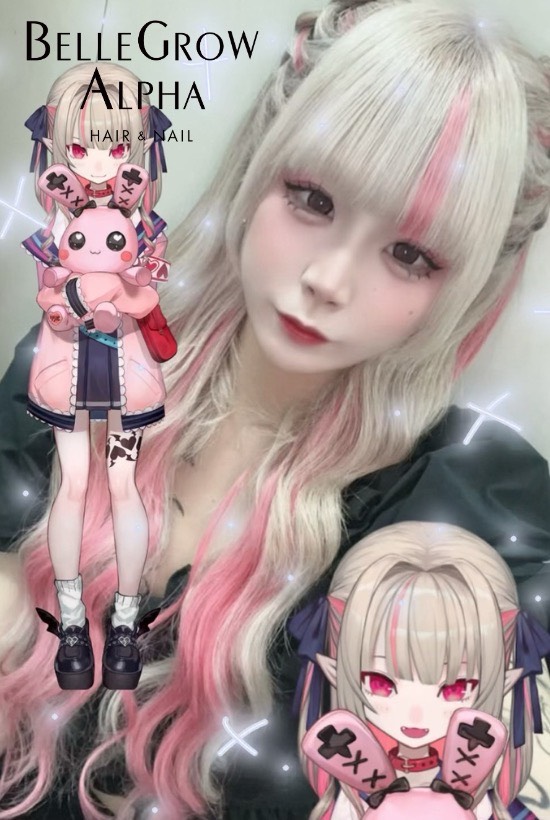 カラー+エクステ